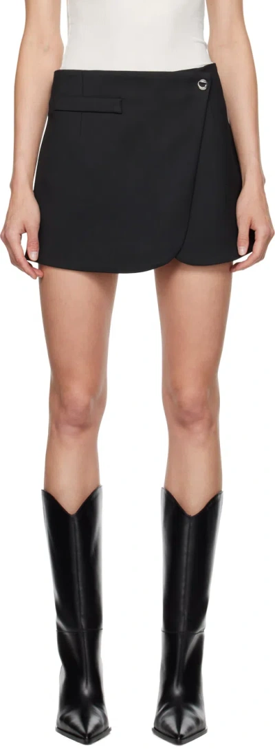 Coperni Black Wrap Miniskirt