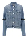 Coperni Hybrid Denim Short Casual Jackets And Parka Blue In Blue
