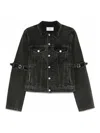 Coperni Oversized Black Denim Jacket With Unique Strap Details