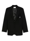 Coperni Nero Tailored Blazer With Unique Embellished Pocket In Black