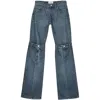 Coperni Flared Denim Trousers With Cut-out Detail In Blue