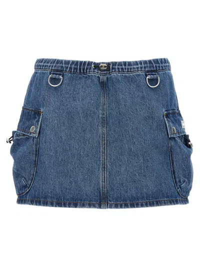 COPERNI BLUE DENIM CARGO SKIRT