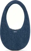 Coperni Blue Denim Mini Swipe Bag In Blue Vintage