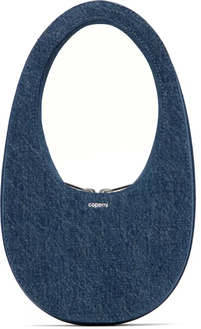 Coperni Blue Denim Mini Swipe Bag