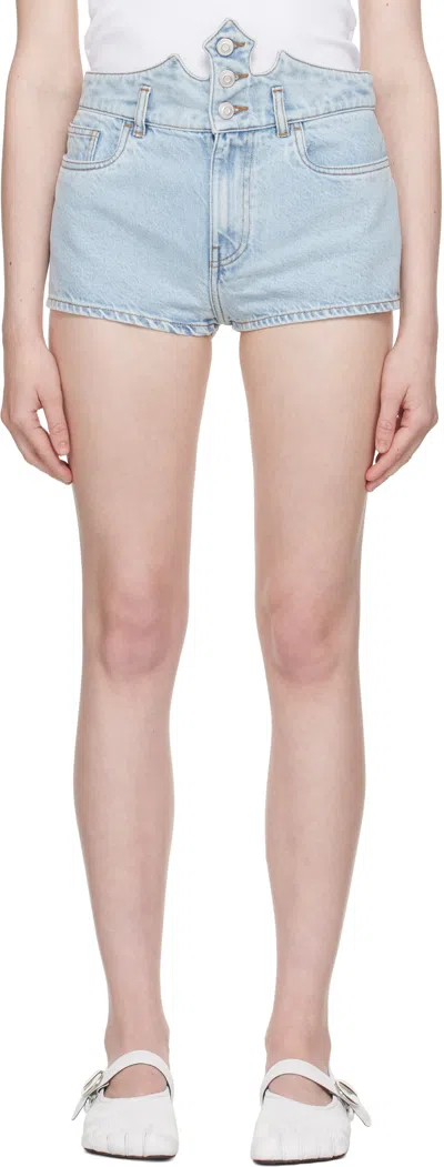 Coperni Blue Disney Crown Denim Shorts