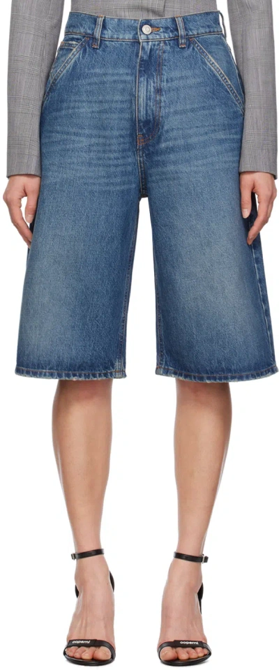 Coperni Blue Knee-length Denim Shorts