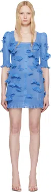 Coperni Metallic Knit Butterfly Button-front Mini Dress