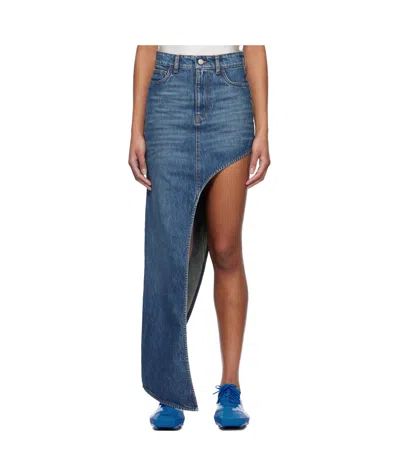 COPERNI ONE-LEG DENIM SKIRT