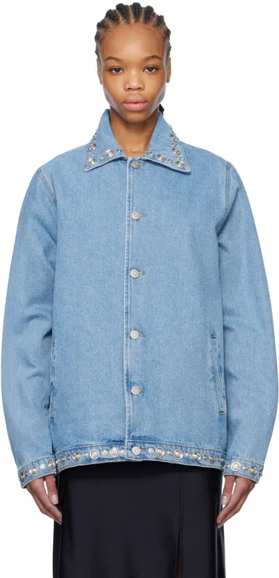 COPERNI BLUE STUDDED DENIM JACKET