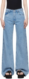 Coperni Studded Rigid High-rise Wide-leg Jeans In Blue