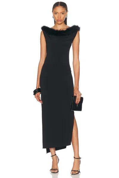 Coperni Boa Jersey Midi Dress In Black