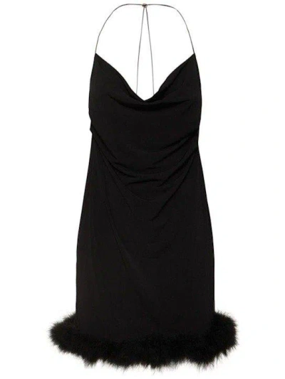 Coperni Boa Jersey Mini Dress In Black