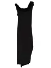 Coperni Draped Maxi Dress In Black