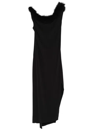 Coperni Boa Maxi Dress In Black