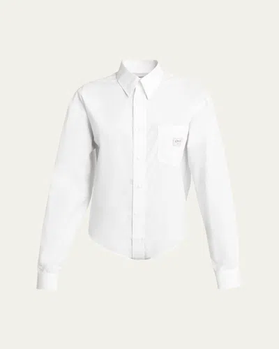 Coperni Bodysuit Poplin Shirt In White
