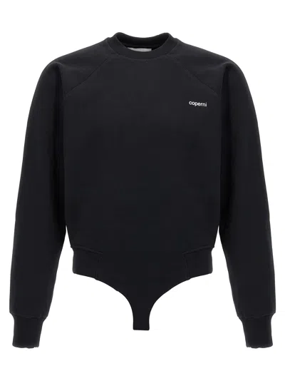 Coperni Bodysuit Sweatshirt In Black