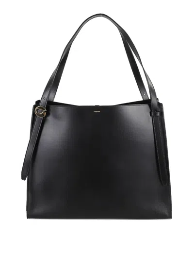 COPERNI BLACK LEATHER  TOTE BAG