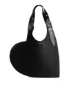 Coperni Asymmetrical Heart-shaped Shoulder Bag In Black
