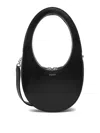 Coperni Leather Shoulder Bag With Croco Print In Negro
