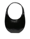 Coperni Crescent-shaped Black Nylon Shoulder Bag In Black