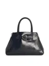 Coperni Structured Shoulder Bag Circular Clasp In Black