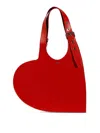 Coperni Heart-shaped Red Bag With Metallic Studs In Red