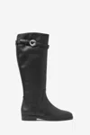 Coperni Leather Cavalier Boots With Strap In Black