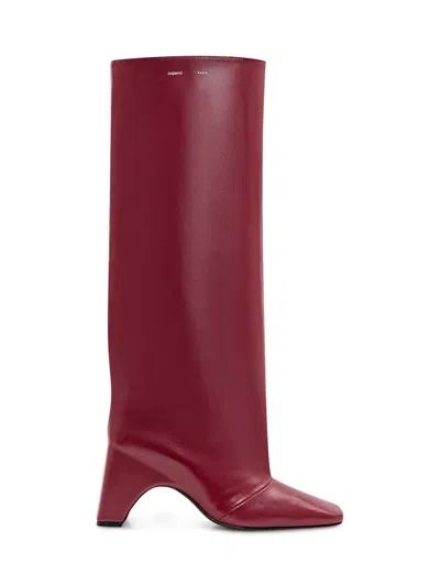 COPERNI COPERNI BORDEAUX LEATHER BRIDGE BOOTS