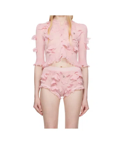 COPERNI BUTTERFLY-APPLIQUÉ FINE-KNIT CARDIGAN