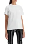 Coperni Crew Neck Ribbed Profiles Short Sleeves Cotton T-shirt In White