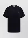 Coperni Boxy Knit Cotton T-shirt Short Sleeves In Black