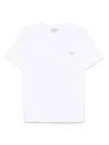 Coperni Crew Neck Ribbed Profiles Short Sleeves Cotton T-shirt In White
