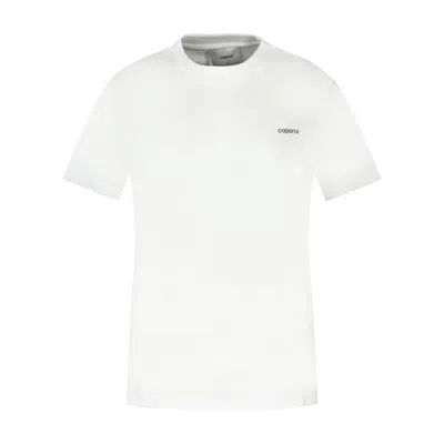Coperni Short-sleeved Round Collar T-shirt In White