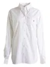 Coperni Cotton Shirt With Pointed Collar And Pocket In White