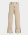 Coperni Boyfriend Jeans In Unique Greige Cotton Denim In Nude