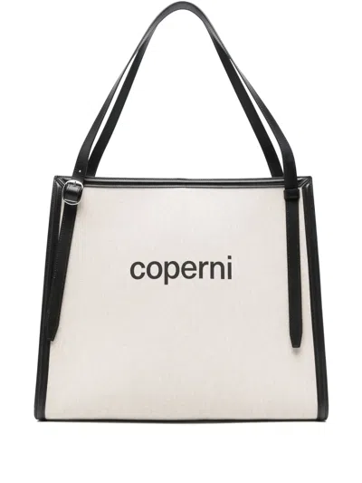 Coperni Branded Canvas Belt Tote Bag