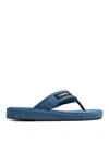 Coperni Blue Denim Branded Flip Flops In Blue