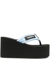Coperni Branded Wedge Sandal In 蓝色