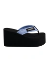 Coperni Branded Wedge Sandal In Black Slope