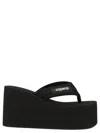 Coperni Wedge Heel Platform Sandals With Thong Strap