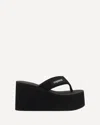 Coperni Women Branded Wedge Sandals In Black