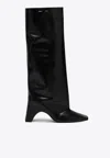 Coperni Knee-high Black Boots With Sculptural Heel