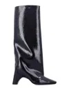 Coperni Bridge 85mm Leather Knee-high Boots In Black
