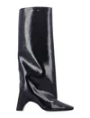 Coperni Bridge 85mm Leather Knee-high Boots In Black