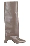 Coperni Bridge 95 Leather Knee-high Boots In Neutral