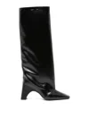 Coperni Leather Boots With Iconic Logo In Black