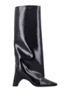 Coperni Bridge 85mm Leather Knee-high Boots In Black