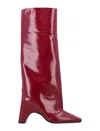 Coperni Burgundy Gloss Bridge Tall Boots In Burgundy Red