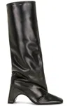 Coperni Leather Boots With Iconic Logo In Black