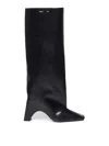 Coperni Leather Boots With Iconic Logo In Black